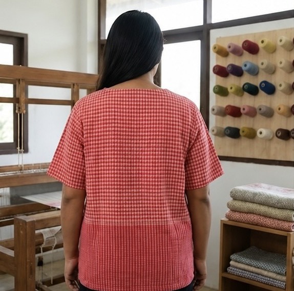 เสื้อทอมือคอกลม